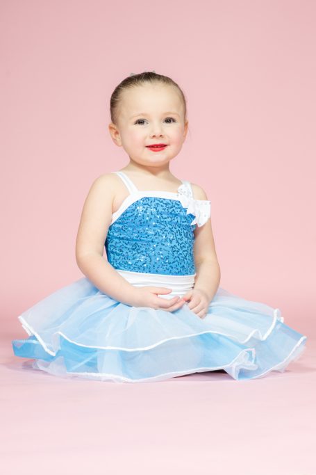 mini dancer in blue dress